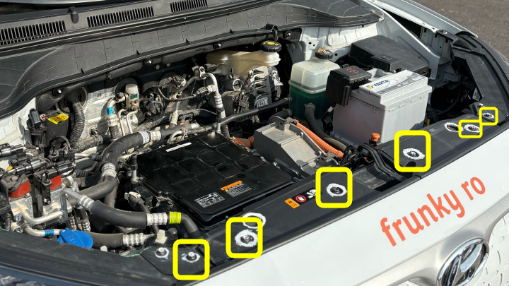 Location of screws to be removed