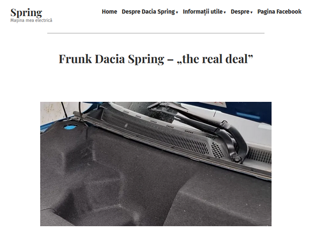 Frunky - Frunk pentru Dacia Spring.